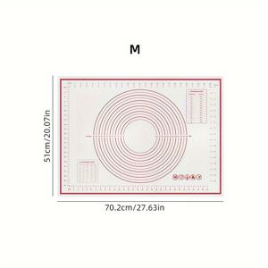 TEMU 다양한 베이킹 매트, 페이스트리 & 반죽용 - 식품 안전 EVA, 피자, 케이크 & 바비큐에 완벽 - 2가지 사이즈로 제공 (23.7x16.1인치 & 27.63x20.07인치) - 필수 주방 가제트