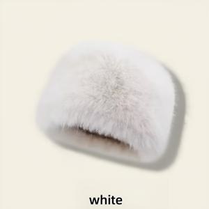 TEMU 부드럽고 두꺼운 겨울용 인조 퍼 모자, 플러시와 편안한 가볍고 조절 가능한 스키용 따뜻한 모자