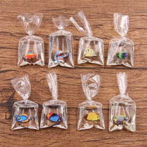 TEMU DIY 투명 수지 금붕어 & 클라운 피쉬 포켓 참, 24x53mm - 주얼리 만들기 액세서리