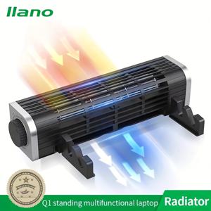 TEMU 릴라노 휴대용 노트북 쿨러 팬 - 조절 가능한 폭, USB 전원, 1900-2600RPM, 중공 패널 디자인으로 향상된 냉각, 미끄럼 방지 베이스, 4-21인치 노트북 호환, 모바일 장치 스탠드 포함, 장치 열 방출|세련된 블랙 디자인|향상된 공기 흐름 디자인, 노트북 쿨링 패드