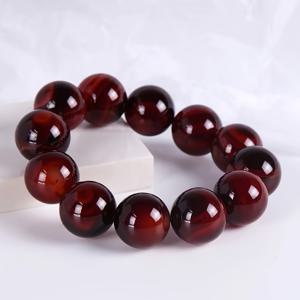 TEMU 자연석 20mm 원형 비즈 스트레칭 텍스트 플레이 핸드 스트링 브래지릿 보석, 무작위 패턴, 데이 선물, 봄 축제 선물, 새해 선물