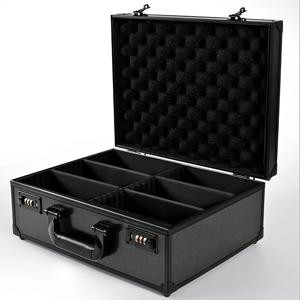 TEMU 3x4 35pt 경질 트레이딩 카드용 헤비듀티 알루미늄 탑로더 보관함 - 안전 조합 자물쇠, 고품질 디자인, 600장 이상 수납 가능 - 컬렉터용 스포츠 카드 케이스, 카드 보호 케이스, 매끈한 메탈릭 마감, 질감 있는 외부 그립, 내구성 강한 금속 구조