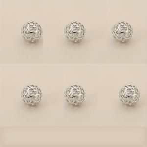 TEMU 6pcs 18K 금장석 코팅 구리 장식 DIY 보석 만들기 - 세련된 비즈 패던트 장식 목걸이, 팔찌, 귀걸이 - 내구성 및 예술적인 DIY 액세서리, 장식 DIY 보석 만들기