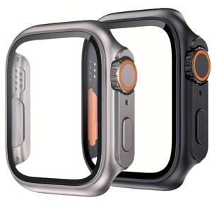 TEMU Apple Watch 시리즈 10/9/8/7/6/5/4/SEPC용 울트라 스타일 케이스 2개 세트 보호 커버 + 내장 강화 유리 화면 프로텍터 | 전체 범위 보호 경량 및 스크래치 방지 | 40/41/42mm(시리즈 10) 및 44/45/46mm 모델과 호환 가능
