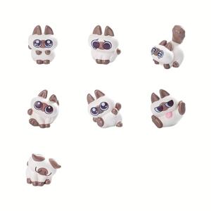 TEMU 7개 귀여운 만화 사이어미즈 고양이 피규어 - 내구성 있는 플라스틱 날씨 저항 야외/실내 장식, 미니 랜드스케이프용 유쾌한 포즈의 부활절 정원 오너먼트, 다육 식물 배치 및 DIY 분재에 적합 (배터리 필요 없음), 분재 액세서리 | 기발한 장식 | 매끄러운 질감