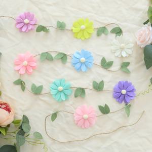 TEMU 수제 꽃 화환 - 봄 꽃 테마 생일 파티 장식, 스타일 핑크, 화이트, 오렌지, 퍼플 마카롱 색상, 침실 장식 및 사진 배경에 완벽, 생일 파티 장식 | 스타일 | 내구성 있는 원단, 꽃 장식, 할로윈 장식, 크리스마스 장식