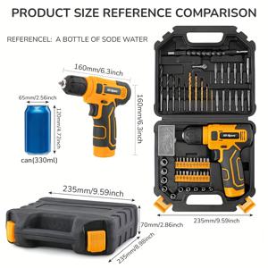 TEMU Hi-Spec 전기 드라이버 드릴 비트 세트, 하드웨어 도구 상자, 휴대용 저장 케이스, USB 충전식 무선 핸드 드릴, 고품질 탄소강 홈 수리 설치 도구 DIY 가구 및 야드 유지 보수, 학교, 사무실, 아파트, 차고, 기숙사, 다기능 도구 상자|DIY