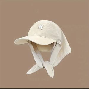 TEMU 1팩 여성용 퀵드라이 버킷햇 조절 가능한 끈 & 탈착식 스카프 포함 - 야외 여행, 해변 파티용 와이드 브림 가벼운 통기성 (베이지/핑크/블랙), 모자, 파티 액세서리, 다용도 패션 액세서리, 안전한 착용 디자인|벙거지모자|스카프