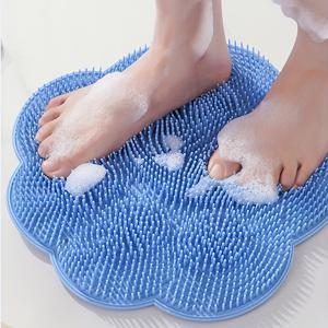 TEMU 1pc 실리콘 샤워 발과 등 스크럽 매트 - 미끄럼 방지, 쉽게 청소, 향상된 제모 및 휴식 욕실 마사지 매트 홈, 주방 용품 > 욕실 용품 > 욕실 액세서리 > 기타 욕실 액세서리