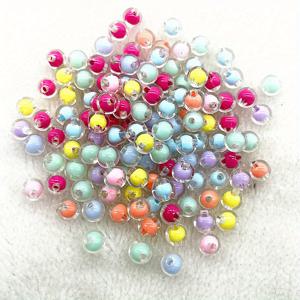 TEMU 300개 8mm 아크릴 라운드 비즈 - 생동감 있는 파스텔 색상, 부드러운 마감이 있는 느슨한 스페이서 비즈 DIY 보석 만들기, 목걸이, 귀걸이, 팔찌, 공예 프로젝트, 보석 만들기 용품, DIY 공예 필수품, 비즈 세트, 부드러운 질감 비즈