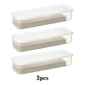 TEMU 3개 세트 재사용 가능한 식품 보관 용기, BPA 프리 직사각형 스택 가능 용기 - 냉장고 & 냉동실 사용에 적합, 파/양파/면류/계란 보관에 완벽한 주방 필수품, 폴리프로필렌 PP 소재, 안전한 음식용, 크리스마스/할로윈 선물 추천