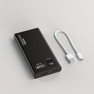 TEMU 10000mAh 파워뱅크 22.5W 빠른 충전, USB C PD 20W 휴대용 충전기 디지털 디스플레이, 초슬림 & 경량, for iPhone 16/15/14/13 Pro Max 및 for samsung Android 폰용, Type C 입력/출력, 휴일 선물