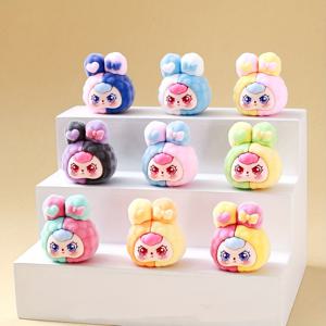 TEMU 9개 컬러 믹스 인형 탁상 장식 세트 - 플로크 레진 공예, 홈 , 사무실 책상 액세서리, DIY 오너먼트, 파티 및 축제 디스플레이용