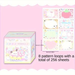 TEMU 256장/박스 - 강력 접착제가 있는 귀여운 강아지 풀아웃 스티커 메모지 & 찢어지는 시트 (핑크, 블루, 옐로우, 레드, 그린, 브라운, 베이지, 화이트, 블랙, 그레이) - 사무실, 학교, 홈플래너, 스크랩북용 - 개 애호가를 위한 이상적인 선물, 플래너 스티커, 컬러풀한 문구류, 만화 일러스트, 내구성 좋은 접착식