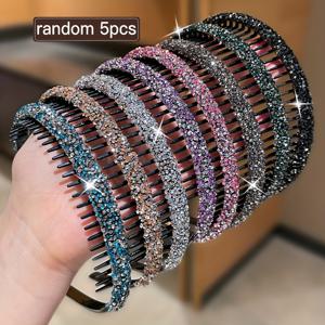 TEMU 랜덤 5pcs 여성용 컬러풀한 글리터링 헤어 스크런치, 비ンテ지 엘레강트 스타일, 치아 안티 슬립 디자인, 헤어 액세서리, 여름 휴가 액세서리, 여성용 헤어 밴드. 일상적인 캐주얼 웨어 및 야외 활동에 적합, 여름 액세서리 세트