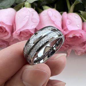 TEMU 새로운 남성 패션 8mm 스테인레스 스틸 반지, 매일 착용하기에 편안합니다.