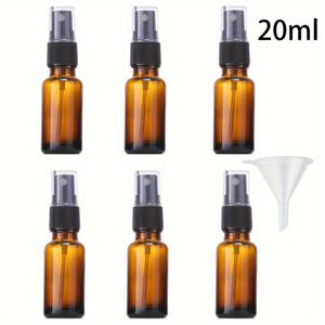TEMU 엠버 유리 스프레이 병, 15ml 및 20ml, 빈 미스트 스프레이 용기, 에센셜 오일을 위한 재충전 및 재사용 가능