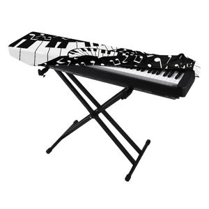 TEMU 1pc 우아한 검은색과 흰색 61/88 키 피아노 키보드 커버 - 조절 가능한, 미끄럼 방지, 재사용 가능한 피아노 키보드 보호 케이스 - 내구성 있는, 쉽게 청소할 수 있는 피아노 유지 보수 액세서리|키보드커버