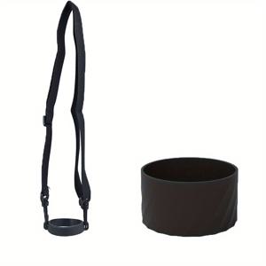 TEMU 20Oz, 30Oz, 및 40Oz 병에 적합한 휴대용 스포츠 물병 액세서리, 실리콘 스피럴 텍스처 컵 슬리브, 긴 스트랩 크로스바디, 및 실리콘 링을 포함한 1 세트입니다.