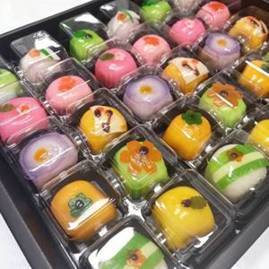 TEMU 대한민국발송 ! 20년 전통 수제 만쥬 수제 화과자 10구 30구 선물세트 (황금보자기무료) 화과자 선물세트 만쥬 선물세트