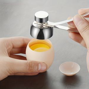 TEMU 1pc 스테인레스 스틸 계란 크래커 탑퍼 - 생, 부드럽고 삶은 계란을 쉽게 열 수 있는 빠르고 쉬운 오프너 - 껍질 제거를 위한 필수 주방 가제트 - 텍스처드 그립이 있는 내구성 있는 금속 디자인
