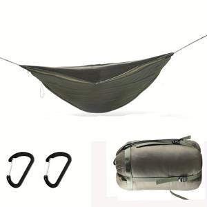 TEMU 초경량 풀길이 해먹 언더퀼트 - 28oz, 캠핑, 하이킹 및 해변 여행용 사계절용 따뜻함, 튼튼한 폴리에스테르 & 리프스톱 나일론