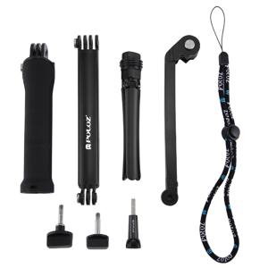 TEMU GoPro, Insta360 ONE R, DJI Osmo 액션 및 기타 액션 카메라용 PULUZ 3방향 그립 접이식 삼각대 셀카봉 확장 모노포드, 길이-58cm/7.9-22.8인치