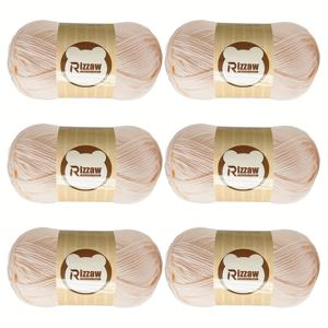 TEMU 6pcs 50g 소프트 양모 초보자 세트, 크로셰 옷과 담요를 위한 양모 공, DIY 양모, 토트 백, 스웨터 등에 적합|뜨개실