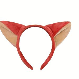 TEMU 1개 귀여운 여우 귀 머리띠, 폴리에스터 섬유 동물 테마 헤어 액세서리, 손세탁 전용, 깃털 없음, 전원 사용 불필요 - 니켈로디언 영감 토끼 얼굴 디자인 코스프레 및 일상 착용용, 코스프레 액세서리 | 캐릭터 패션 | 푹신한 귀