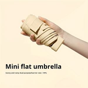 TEMU 골프 미니 선스크린 우산 - 솔리드 컬러 컴팩트 접이식 디자인, 가볍고 내구성 강함 - 골프장, 출퇴근, 캠핑 및 발렌타인데이 선물에 완벽