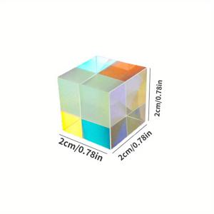 TEMU 광학 유리 X-Cube 다이크로익 큐브: 프리즘 RGB 콤바이너 스플리터, 교육용 선물, 교실 물리학, 14세 이상 적합.