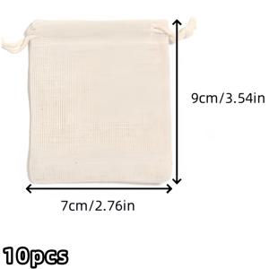 TEMU 결혼식, 크리스마스, DIY 공예, 보석 포장, 파티 선물 및 생일 선물용 10개입 삼베 끈주머니, 비즈 및 보석 만들기, 보석 만들기 디스플레이 및 포장 용품