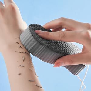 TEMU 1pc 곤약 매달 수 있는 목욕 스펀지 - 양면 3D 생선 비늘 패턴, 부드러운 각질 제거 마사지 샤워 스펀지, 부드러운 거품 바디 스크러버, 쉽게 세척, 가정용 스파 품질 욕실 액세서리