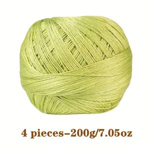 TEMU 4pcs 메르세라이드 실크 레이스 양모 패키지 - DIY 니트 & 크로셰 스웨터, 스카프, 셔울, 모자 등에 적합한 부드럽고 튼튼한 진한 색상, 가을, 봄, 여름에 적합한 부드러운 양모, 총 7.05oz|뜨개실