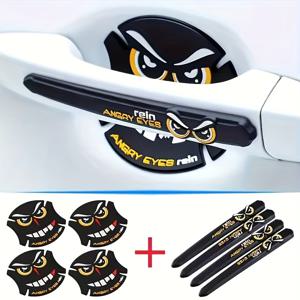 TEMU 8pcs 올리브 카 도어 핸들 커버, 유니버설, 만화, 폴리비닐 클로로이드, 카 도어, 사이드 미러, 왼쪽 사이드|방문손잡이