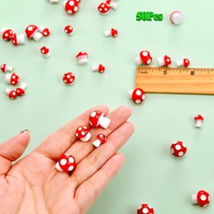 TEMU 50 개의 귀여운 미니 버섯 인형, 정원 장식에 이상적, DIY 포트 플랜트 및 홈 데코에 적합합니다.