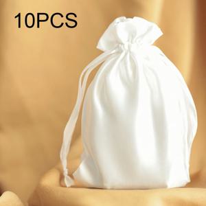 TEMU 10개 세련된 실크 끈 선물 가방 리본 묶음 - 결혼식, 축제, 파티에 완벽, 폴리에스터 소재, 영어 텍스트, 파티 액세서리 | 실크 가방 | 폴리에스터 원단, 웨딩 액세서리