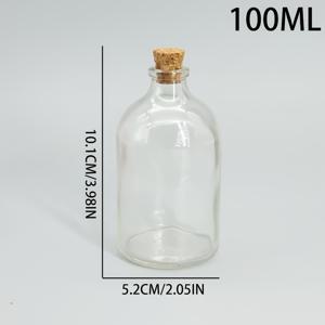 TEMU 1pc/2pcs 30ml/50ml/100ml 빈 베노트 투명 유리 코크 향기 휴식 용기 유리 병 소망 드리프트 병