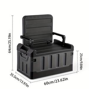 TEMU 1pc 접이식 자동차 - 보관함으로 사용되는 보관함, 좌석 자동차 트렁크 보관함으로 사용될 수 있습니다. 대용량 야외 캠핑 보관함, 의류 장난감 마무리 보관함에 적합합니다. 모든 자동차 모델에 적합하며, RV용 대용량 보관함입니다.|폴딩박스