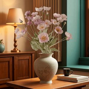 TEMU 6pcs 매직 핑크 아이슬란드 팜이 Artificial Flower Bundle - 데이 및 홈 데코를위한 생생한 사실적인 플라스틱 꽃, 모든 계절 사용, 배터리 필요 없음, 로맨틱한 기회에 완벽한, 계절적인 홈 데코 | 생생한 꽃 배치 | 내구성 있는 플라스틱 꽃, 꽃 장식