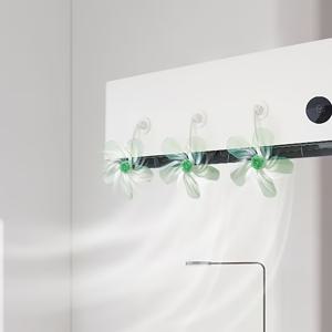 TEMU 간단한 AC Vent Fan, 360° 조절 가능한 드릴 없음 흡입 벽걸이 팬, 직접 불어내는 것을 방지, 공기 조절기 출구 및 통기, 가정용 AC 시스템에 적합 | 장식용 팬 | 흡입 컵 마운트, AC 통기 시스템|벽걸이선풍기