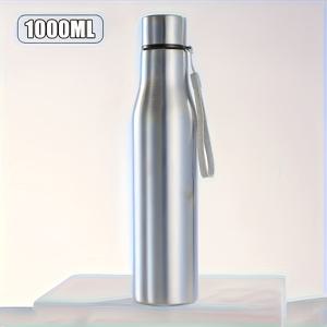 TEMU 1개 25.36oz/33.81oz 304 스테인리스 스틸 물병 - 누수 방지, 냉동 가능 & 식품 안전 밀폐 뚜껑 및 캐리 스트랩 포함 - 야외 하이킹, 스포츠, 캠핑, 체육관 운동, 여행용 휴대용 수화기, 세련된 메탈릭 마감, 캠핑 필수품, 현대적 수화 디자인, 보온 음료 용기, 피트니스 애호가를 위한