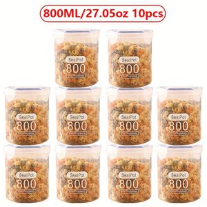TEMU 10개입 800ml/27.05oz 원통형 주방 보관용기 (뚜껑 포함) - 투명 플라스틱 용기, 무스·두유·레이어드 디저트용, 식품급 PP 소재, 주방·레스토랑·캠핑·생일파티·목재 그레인 과일 베이킹·곡물 및 통곡물 밀폐용기, 주방 보관·여행 학교 도시락·벤토박스 세트에 완벽