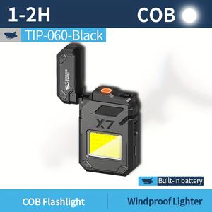 TEMU 1개 미니 SMILING SHARK COB 플래시라이트 - 초고휘도 100루멘, USB-C 충전식, 3가지 모드(강/약/스트로브), 방풍 및 방수 디자인, 컴팩트 ABS 핸드헬드 캠핑용 손전등 (충전 케이블 포함), 여행 및 비상용 조명, 휴대용 고급 내구성 손전등, 캠핑 액세서리