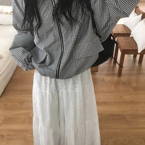 TEMU 여성용 가벼운 체크무늬 후드 재킷 - 캐주얼한 시크한 긴 소매 지퍼 프론트 코트, 포켓이 있는 블랙 앤 화이트 체크무늬 패턴, 가을/겨울 외출에 완벽한 가을 겨울 의류 | 체크무늬 재킷 | 지퍼 재킷