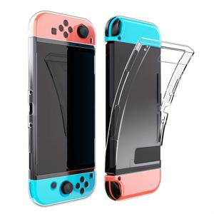 TEMU HD 투명 소프트 보호 케이스 f Switch/OLED/Switch 2, 고화질 및 고투명도, 낙하 방지, 스크래치 방지, 지문 방지, 고품질 TPU 소재, 라이트 베이지 , 편안한 감촉, 정밀 핏, 완벽 적합