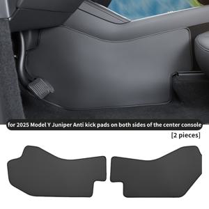 TEMU 2025년 for TESLA 모델 Y 주니퍼 센터 콘솔 킥 매트, for TESLA 모델 Y 메인 및 코 드라이버 수피 보호 매트를 위한 리프레시드, 트레드 및 더미를 방지하는 매트, 2개 세트.