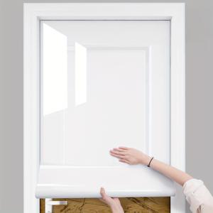 TEMU 1롤 자체 접착식 탈부착 도어 랩 스티커 - 화이트 마블 패턴 벽지, 