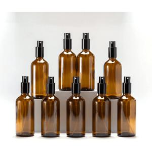 TEMU 3/6/9개 100ml/3.4oz 앰버 유리 스프레이 병. 작은 미세 미스트 스프레이, 금속 캡, 에센셜 오일, 청소, 향수, AromaRelax용 리필 가능|오일스프레이