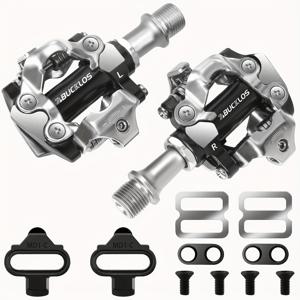 TEMU BUCKLOS PD-M760 초경량 방수 알루미늄 합금 자전거 페달, 9/16'' SPD 적합, 방진 양면 자체 잠금 MTB 페달 클리트 포함 - 산악 자전거 부품